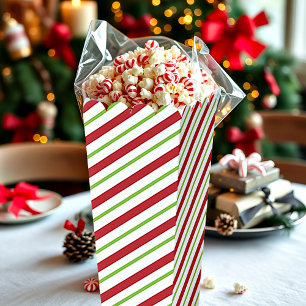 Peppermint stripes personalised favour box
