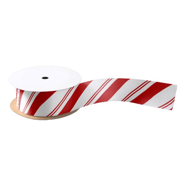 Peppermint Stripes Satin Ribbon (Spool)