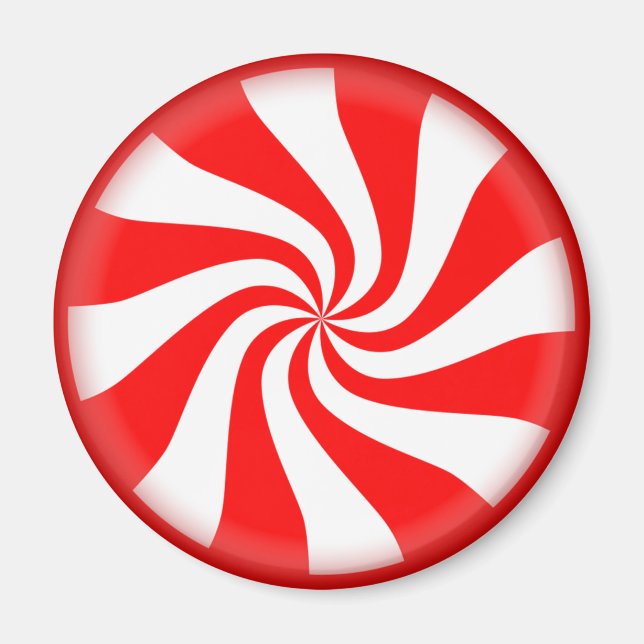 peppermint swirl candy magnet (Front)