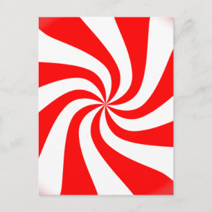 peppermint swirl candy postcard