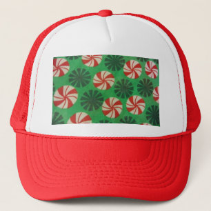 Peppermint Swirl Candy Trucker Hat