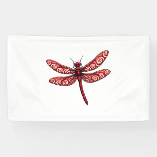 Peppermint Swirl Dragonfly Banner