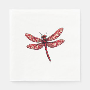 Peppermint Swirl Dragonfly Napkin