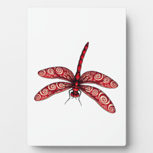 Peppermint Swirl Dragonfly Plaque
