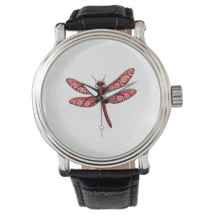 Peppermint Swirl Dragonfly Watch