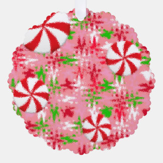 Peppermint Swirl Gift Tag Tree Decoration Card