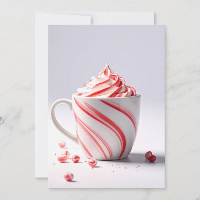 Peppermint Swirl Mug-Blank Card (Front)