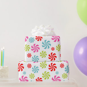 Peppermint Swirl Pattern – Colourful Candy Design Wrapping Paper