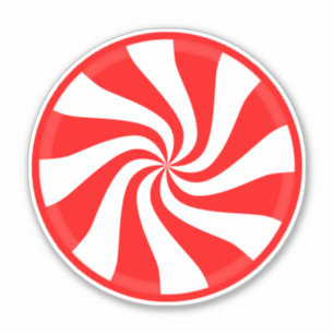 Peppermint Swirls Vinyl Sticker