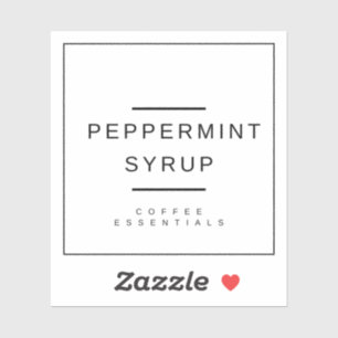 Peppermint Syrup Sticker