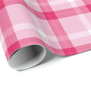 Peppermint Tartan For Christmas Wrapping Paper