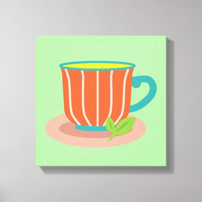 Peppermint tea for tea lovers canvas print (Front)