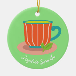 Peppermint tea for tea lovers ceramic tree decoration