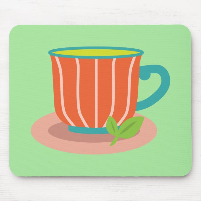 Peppermint tea for tea lovers mouse mat (Front)
