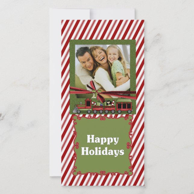 Peppermint Train Photo Card (Front)
