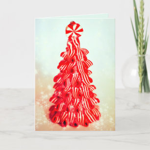 Peppermint Tree Christmas Card