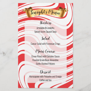 Peppermint twist catering Christmas dinner menu