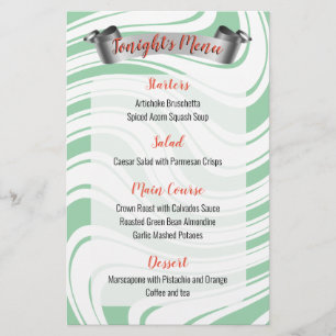 Peppermint twist catering Christmas dinner menu
