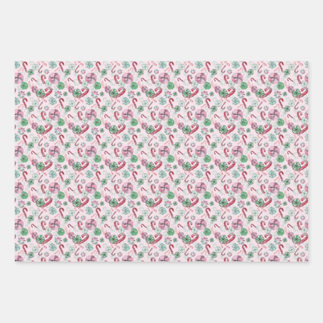 Peppermint Wrapping Paper Sheet (Front 2)
