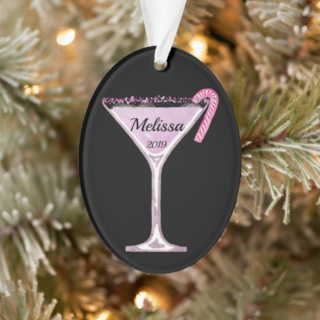 Peppermintini Cocktail Personalised Ornament (Tree)