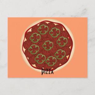 Pepperoni and Peppers Pizza Recipe Card