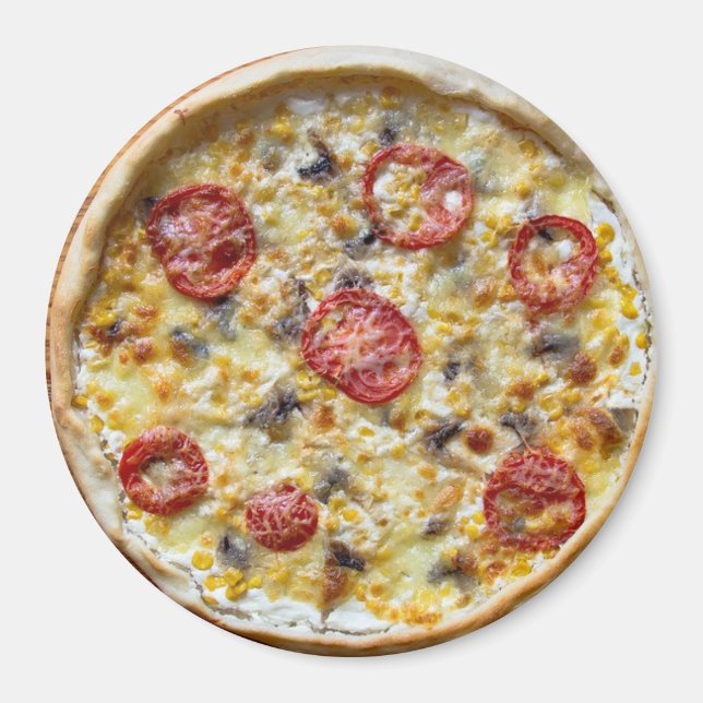 Pepperoni Cheese Pizza Refrigerator Magnet (Front)
