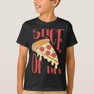 Pepperoni Cheesy Pizza Slice of Life Foodie T-Shirt