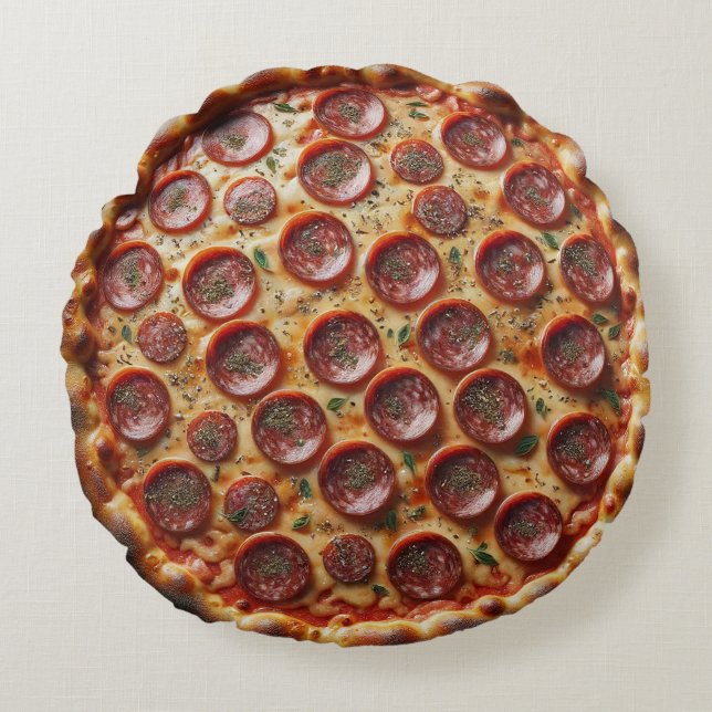 Pepperoni Feast Round Cushion (Front)