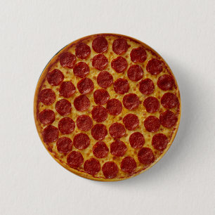 PEPPERONI PIZZA 6 CM ROUND BADGE