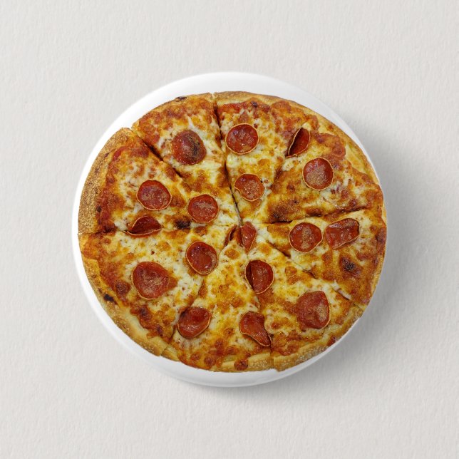 Pepperoni Pizza 6 Cm Round Badge (Front)