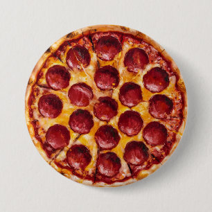 Pepperoni Pizza 7.5 Cm Round Badge