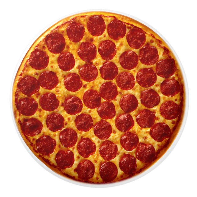 Pepperoni Pizza Ceramic Knob (Front)
