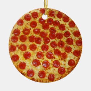 Pepperoni Pizza Ceramic Tree Decoration