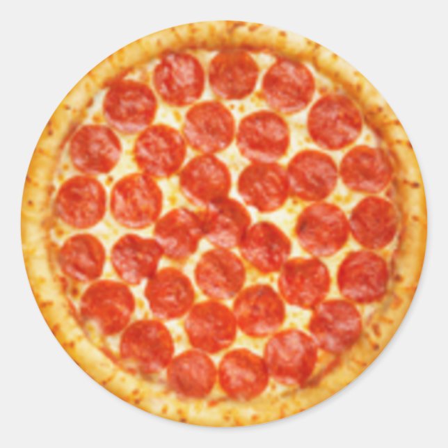Pepperoni Pizza Classic Round Sticker (Front)