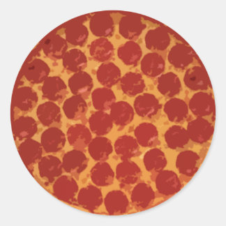 Pepperoni Pizza Classic Round Sticker
