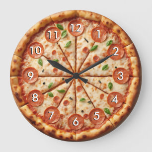 Pepperoni Pizza Clock - It's Always Pizza Time!