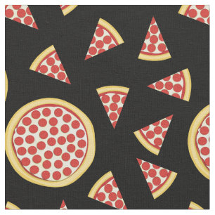 Pepperoni Pizza Cute Food Kids Fabric