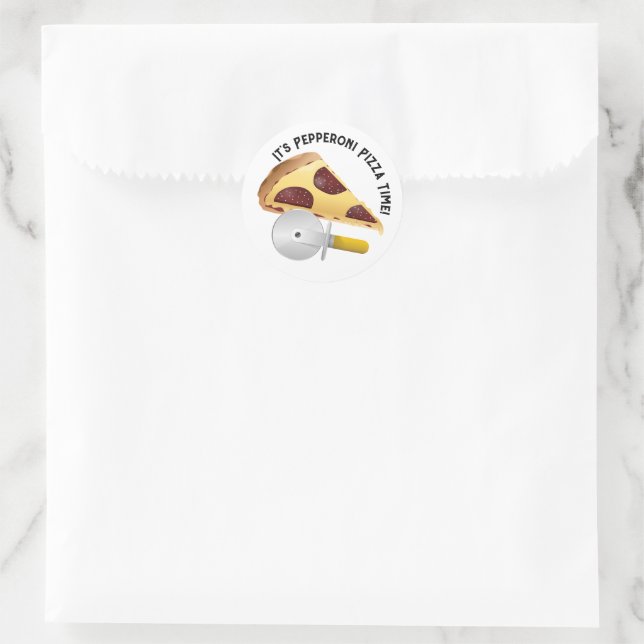 Pepperoni Pizza Day Classic Round Sticker (Bag)