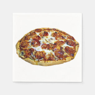 "Pepperoni Pizza" design paper napkins