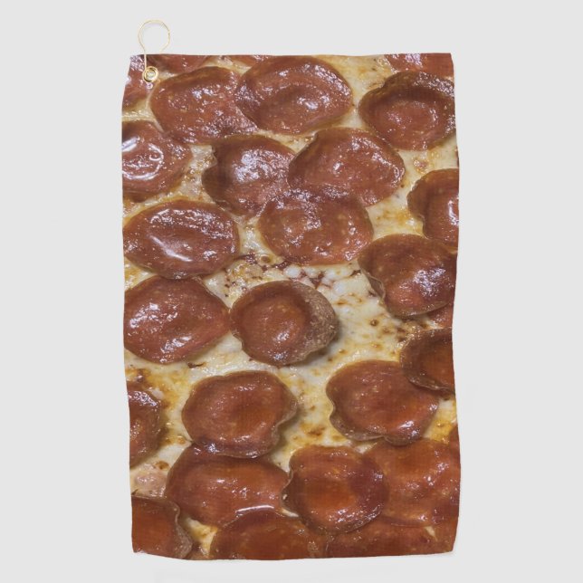Pepperoni Pizza Golf Towel (Front)