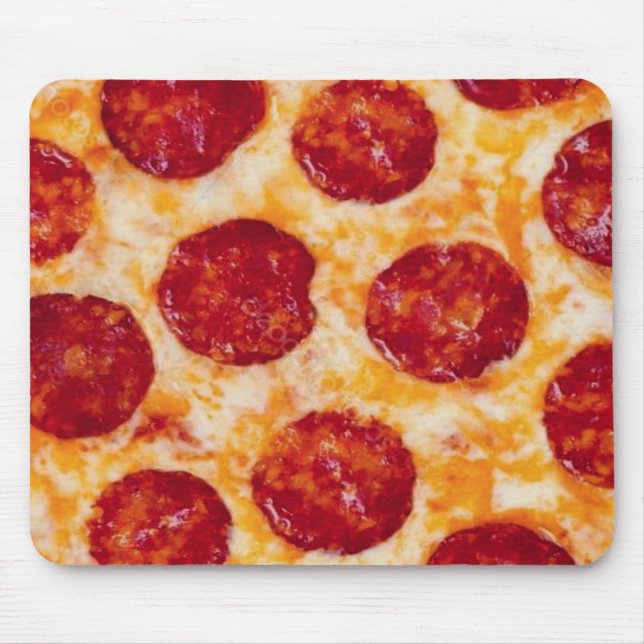 Pepperoni Pizza Hot and Yummy! Mouse Mat (Front)