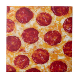 Pepperoni Pizza Hot and Yummy! Tile