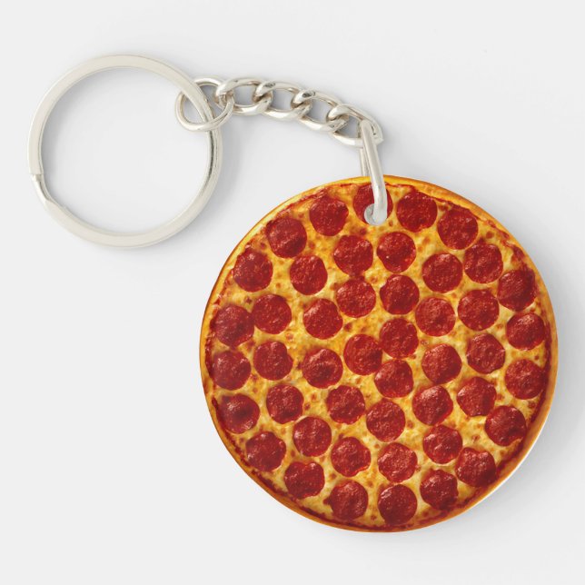 Pepperoni Pizza Key Ring (Front)