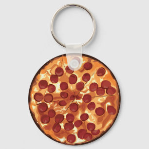 Pepperoni Pizza Key Ring