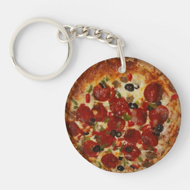 Pepperoni Pizza Key Ring (Front)