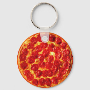 Pepperoni Pizza Key Ring