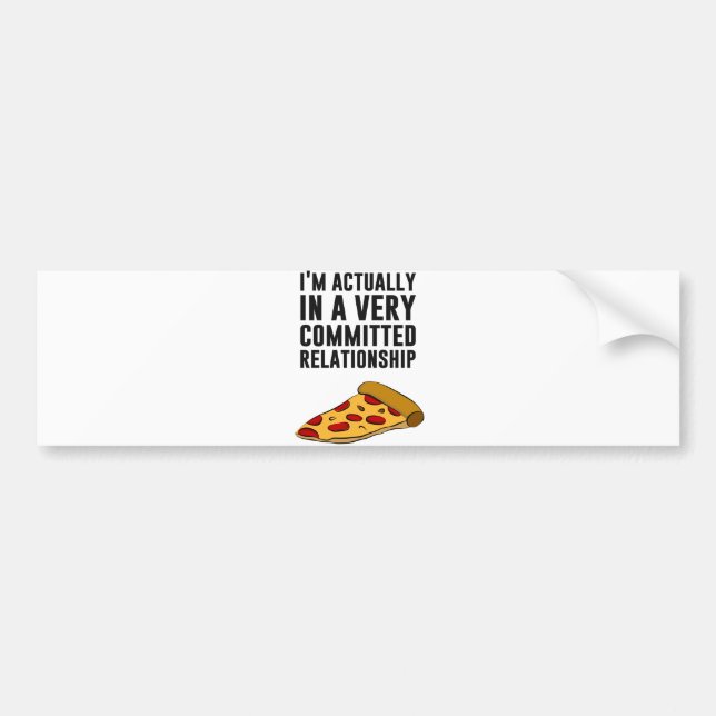 Pepperoni Pizza Love - A Serious Relationship Bumper Sticker (Front)