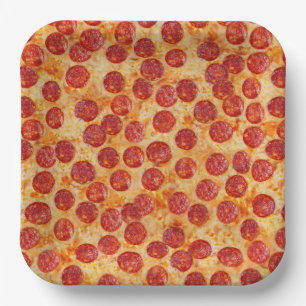 Pepperoni Pizza Paper Plate