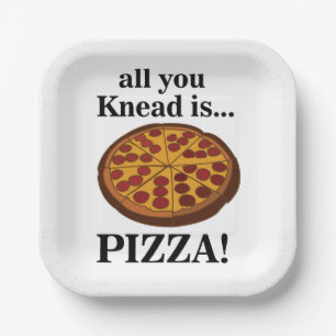 Pepperoni Pizza Party  Paper Plate
