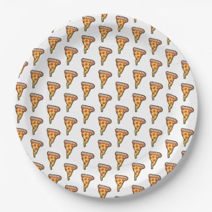 Pepperoni Pizza Party Slice W Paper Plate